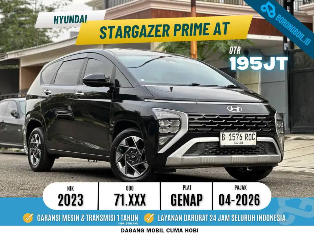 hyundai Stargazer Prime Captain Seat AT 2023 Midnight Black hitam
