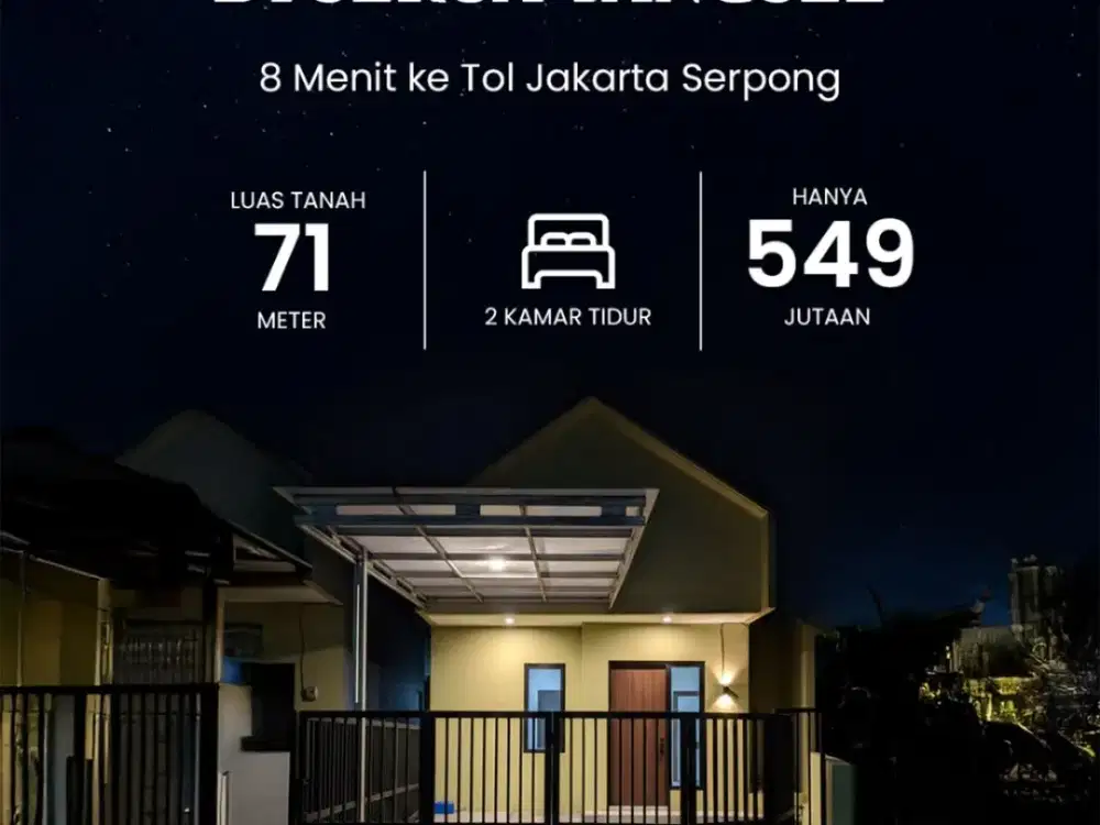 Rumah siap huni 549jt di komplek sarua makmur tangsel