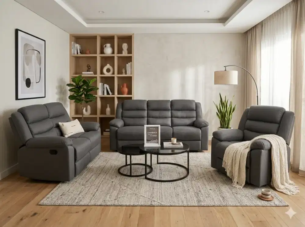 LEXUS SOFA RECLINER SET BY SELMA