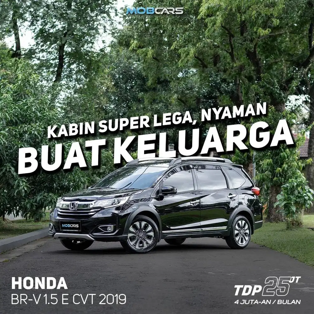 BRV 1.5 E CVT MATIC 2019 HITAM FREE SALDO ETOLL 1JT