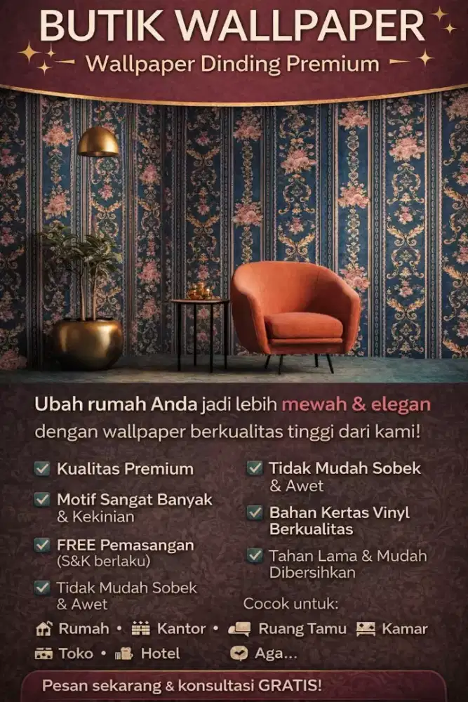 Wallpaper dinding premium