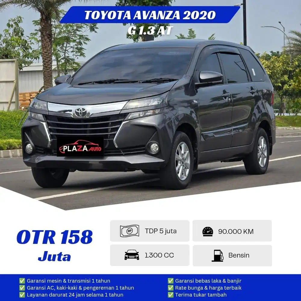 Toyota Avanza 2020 G 1.3 Automatic Mobil siap pakai dan bergaransi