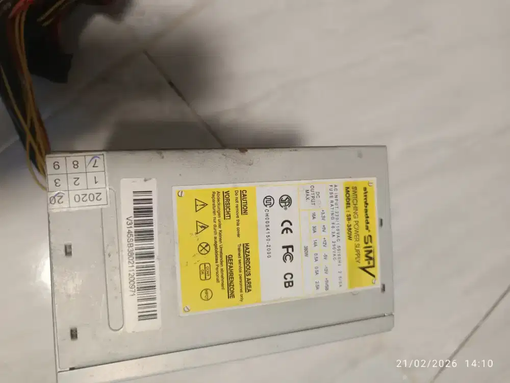 HDD 500 GB Seagate dan PSU Simbada 380Wat