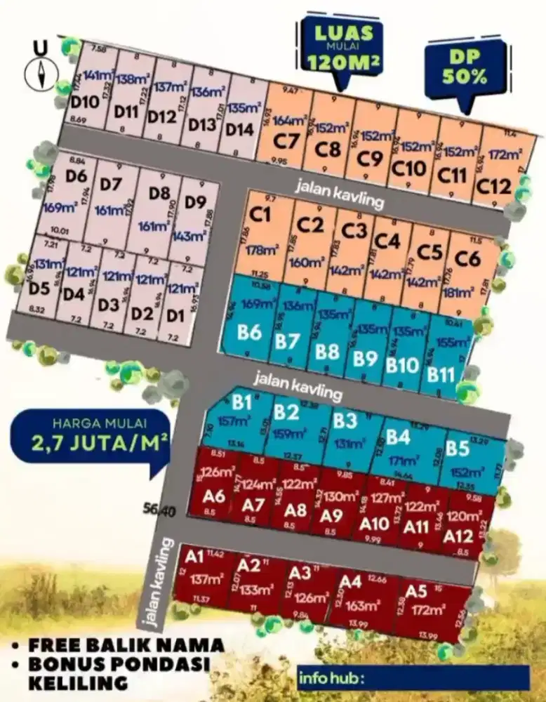 Kavling premium kampus unnes siap bangun usaha kos-kosan disemarang