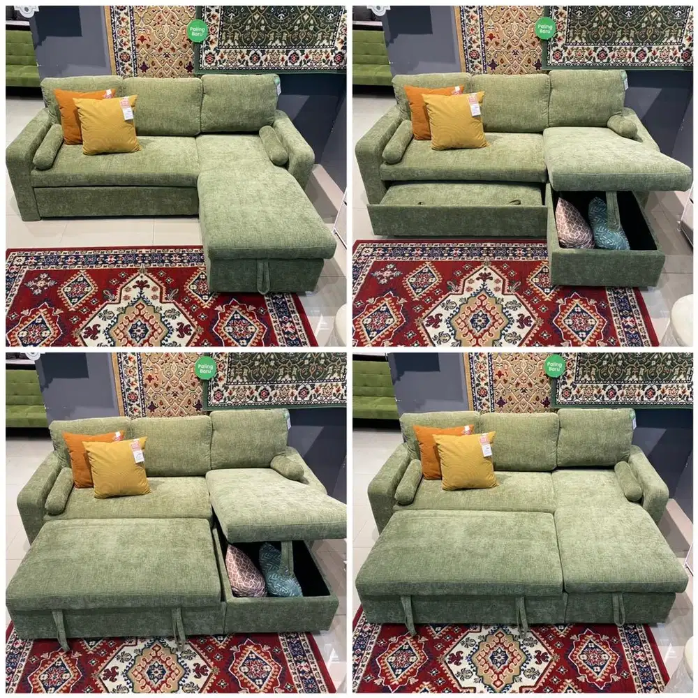 SOFA BED SUDUT + PENYIMPANAN