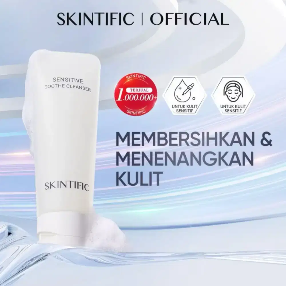PAKET USAHA 1LUSIN 12 PCS SKINTIFIC SENSITIVE SOOTHE CLEANSER 120ML BU