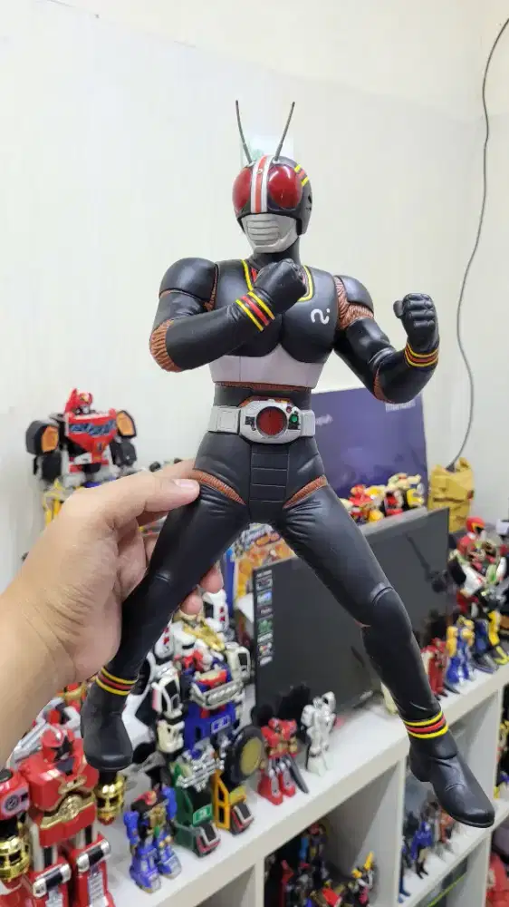 Kamen rider black big sofubi banpresto tinggi 40 cm bio robo rx showa