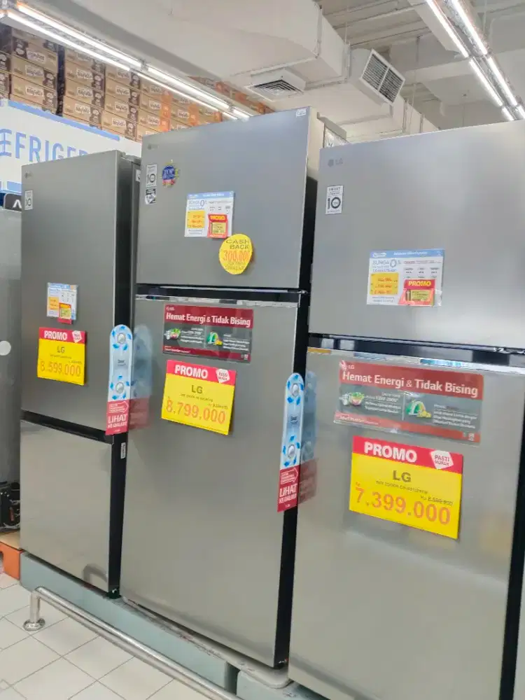 Kulkas LG 2 door bisa dicicil bunga mulai 0% dan free 2x cukup KTP aja