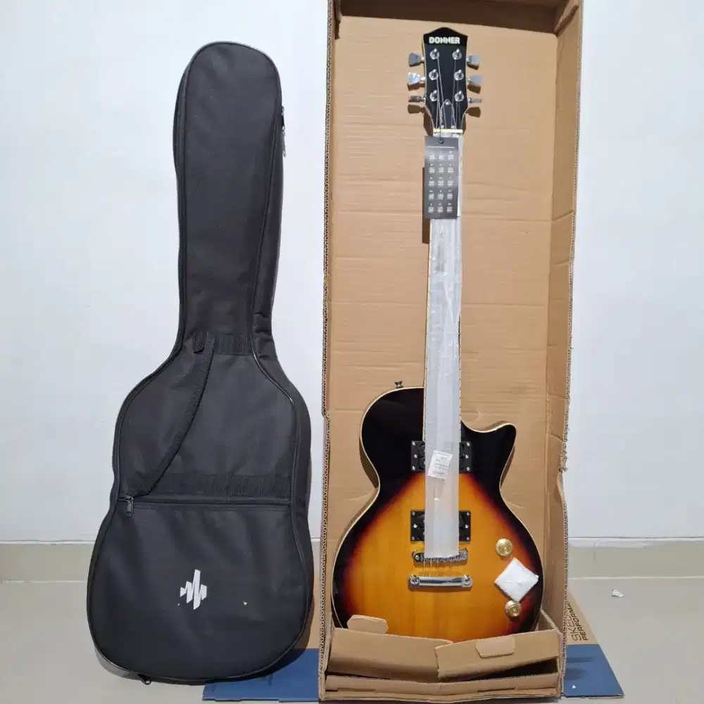 GITAR DONNER DLP 124S LES PAUL BODY ELECTRIC GUITAR KIT SUNBURST BU