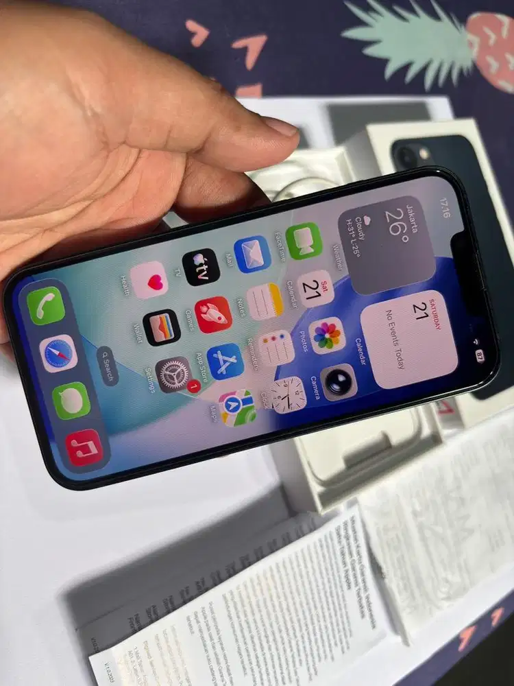 iPhone 13 128 GB ex Resmi Digimap Midnight Black Like New Terawat