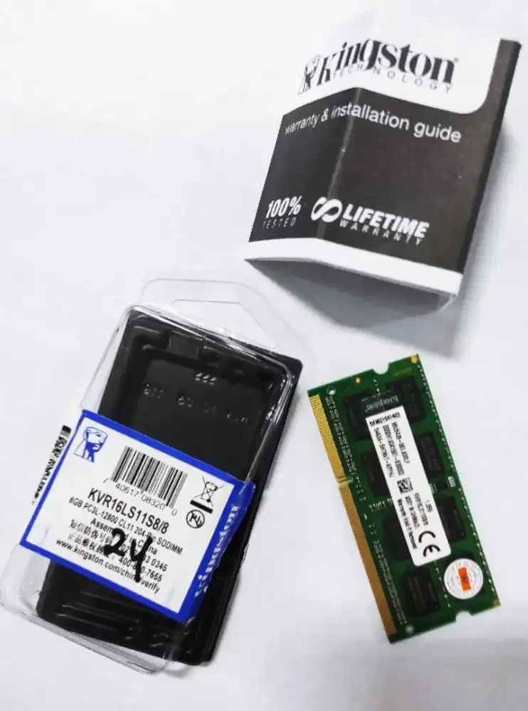 RAM Laptop SODIMM Kingston ddr3l 8 Gb 1600mhz pc12800 1.35v Original