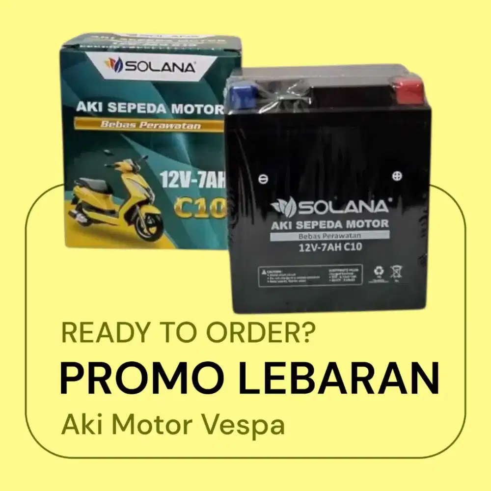 PROMO AKI MOTOR VESPA MATIC GARANSI PANJANG
