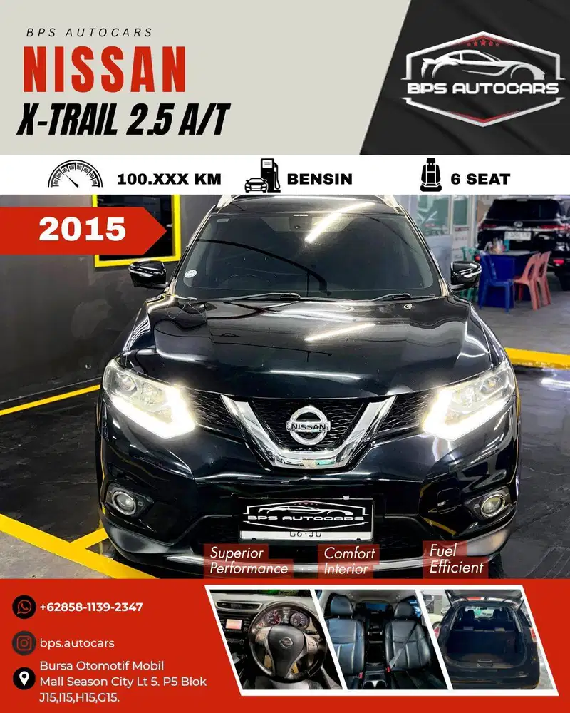 SUV Nissan X-Trail 2.5 A/T Tahun 2015 TENAGA BESAR & SIAP PAKAI
