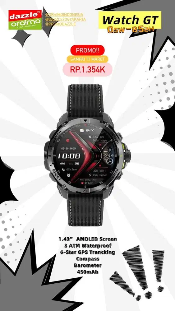 Smartwatch Oraimo Watch GT OSW - 852H