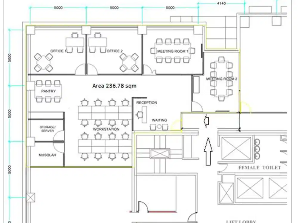Disewakan Office Space Full Furnish Area SCBD