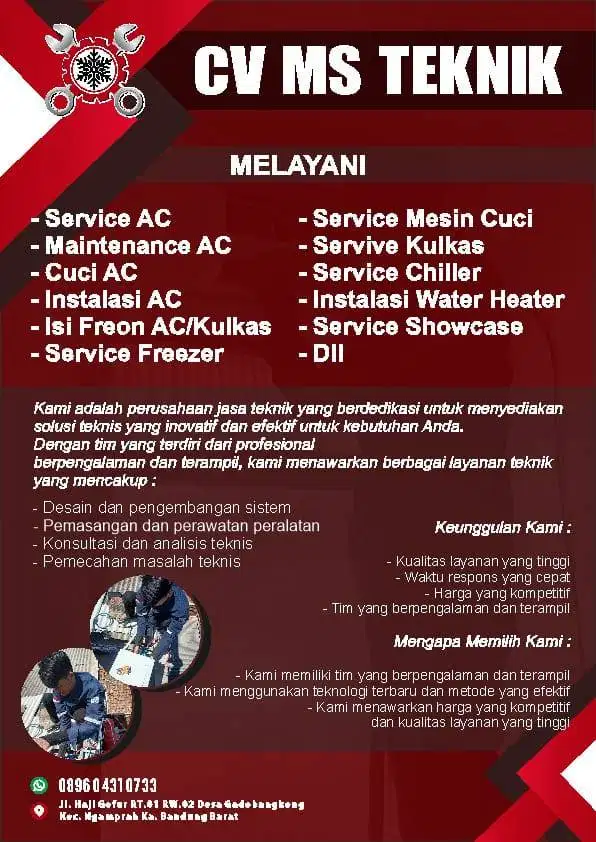 Jasa service AC, kulkas & pendingin lainya