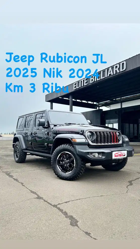 Jeep Rubicon JL 2025 Nik24 Black on black Siap pakai