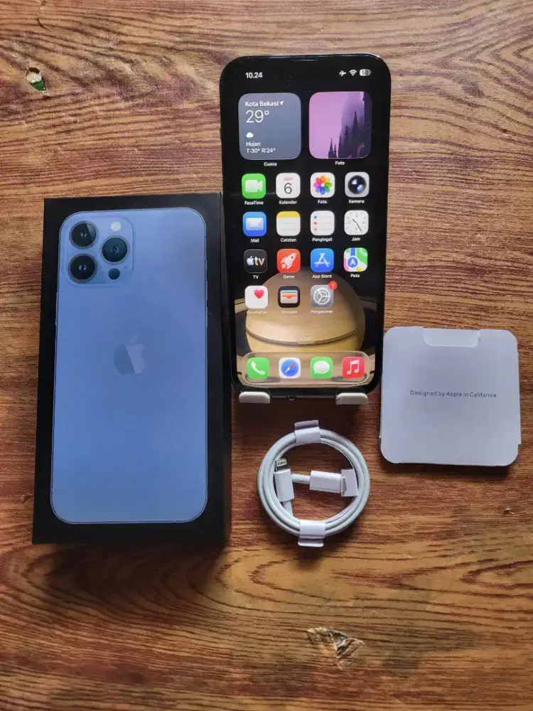 Iphone 13 128gb Pro Max siera blue fulset mulus no minus