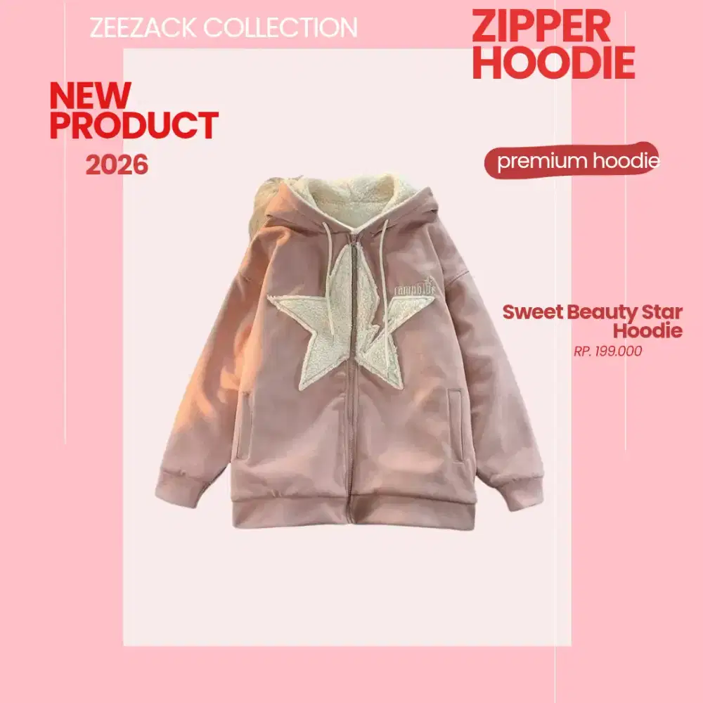 Beauty Style Soft Pink Star Jacket – Cozy & Chic Look