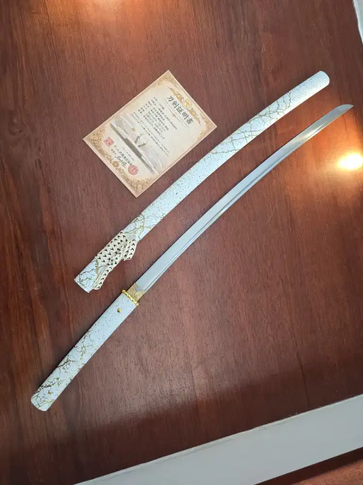 pedang gaming Ghost of Yotei Gilded Night sword baja carbon 1065