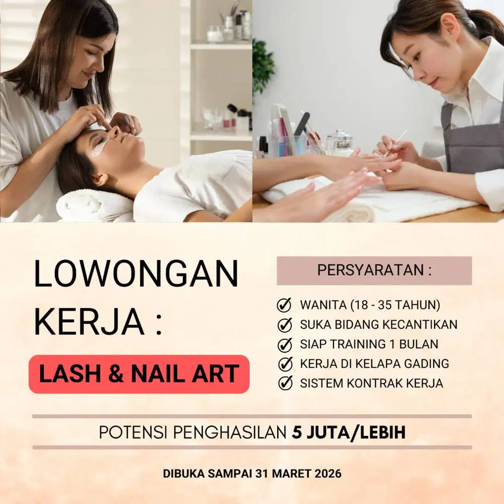 DICARI CEPAT - BEAUTICIAN HANDAL ( LASH & NAIL ART )