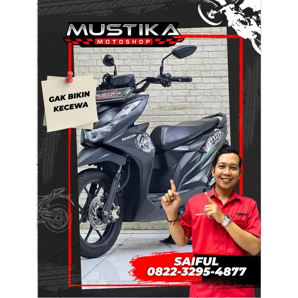 Perfect Condition!!Honda Beat Street 2023 Black N Kota Mulus-Mustika