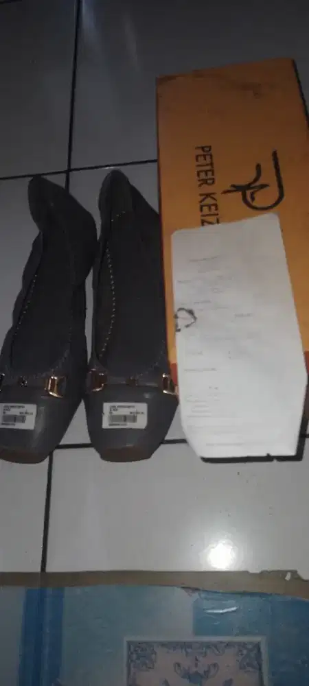Sepatu Flat Peter Keiza Original Grey - Size 40 (Gress Belum Pakai