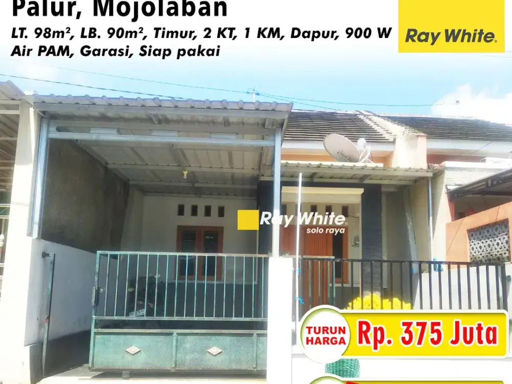 Turun Harga Rumah Cluster 2kamar Siap huni dekat ke kampus UNS Solo, Mojolaban Sukoharjo