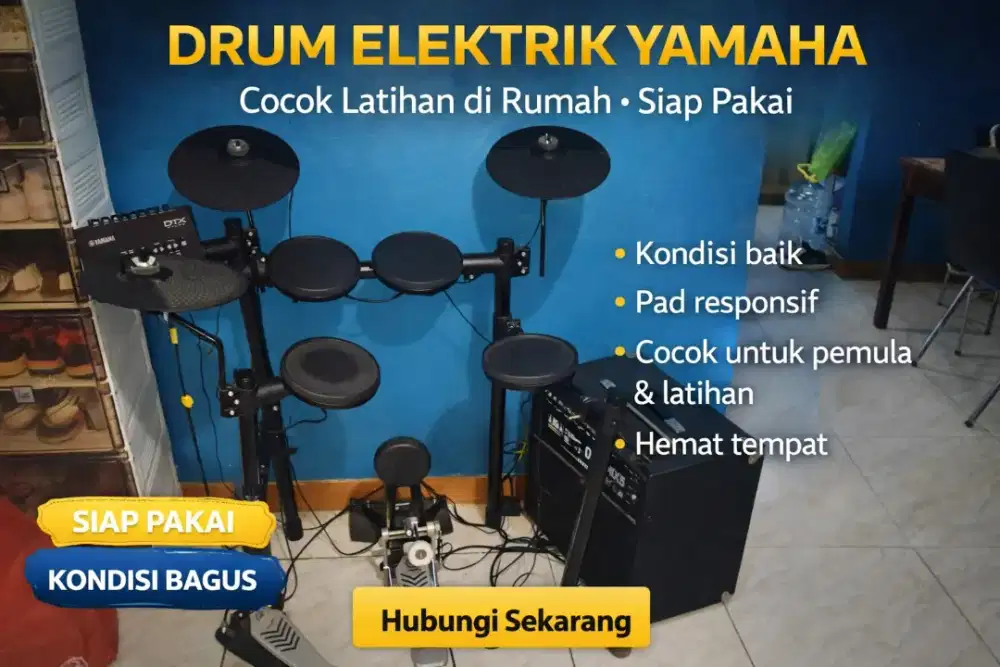 Drum Elektrik Yamaha DTX 432 + Speaker Cort Mix 5