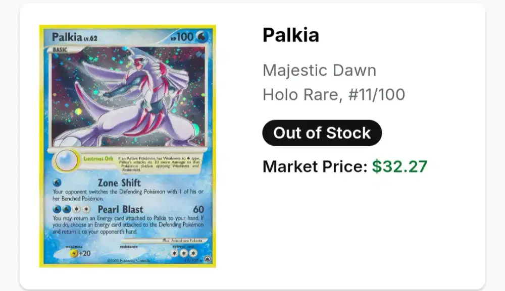 Card pokemon English version.