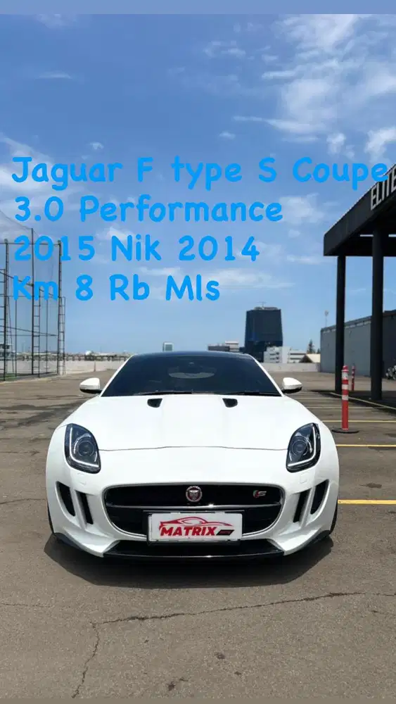 Jaguar F type S Coupe 3.0 Pergormance 2015 Nik14 White Siap pakai