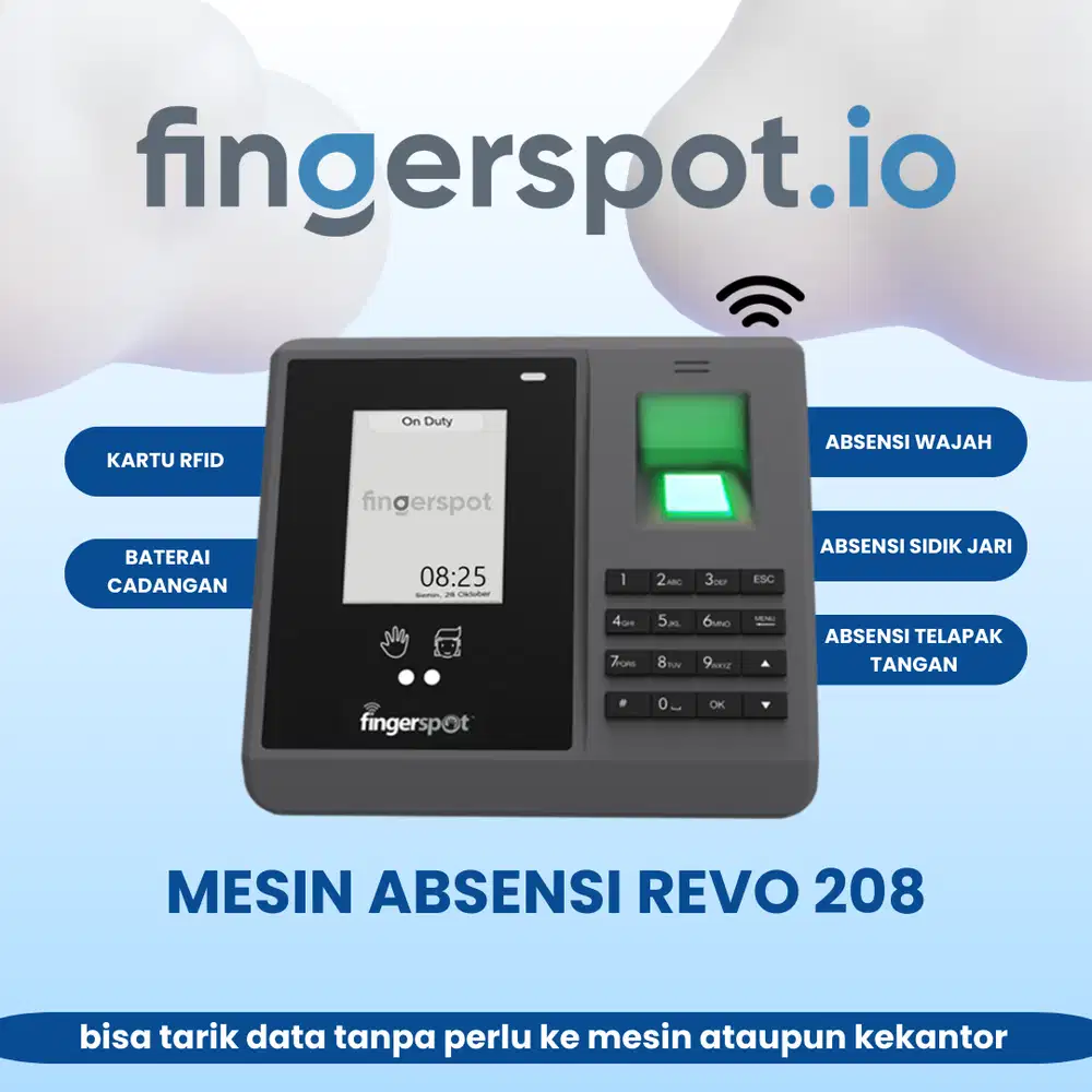 Mesin Absensi Fingerspot Revo WFV-208BNC