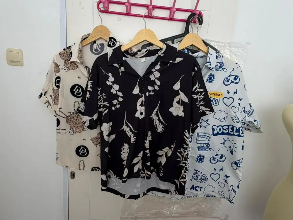 3 Kemeja Unisex cowo cewe