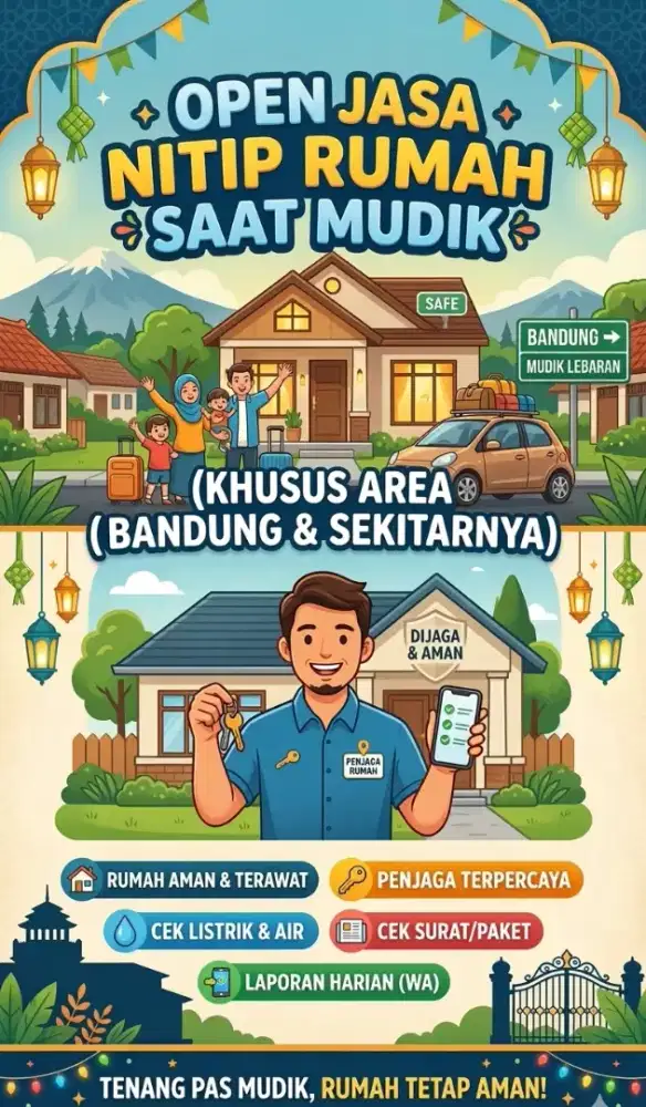 OPEN JASA TITIP RUMAH SAAT MUDIK