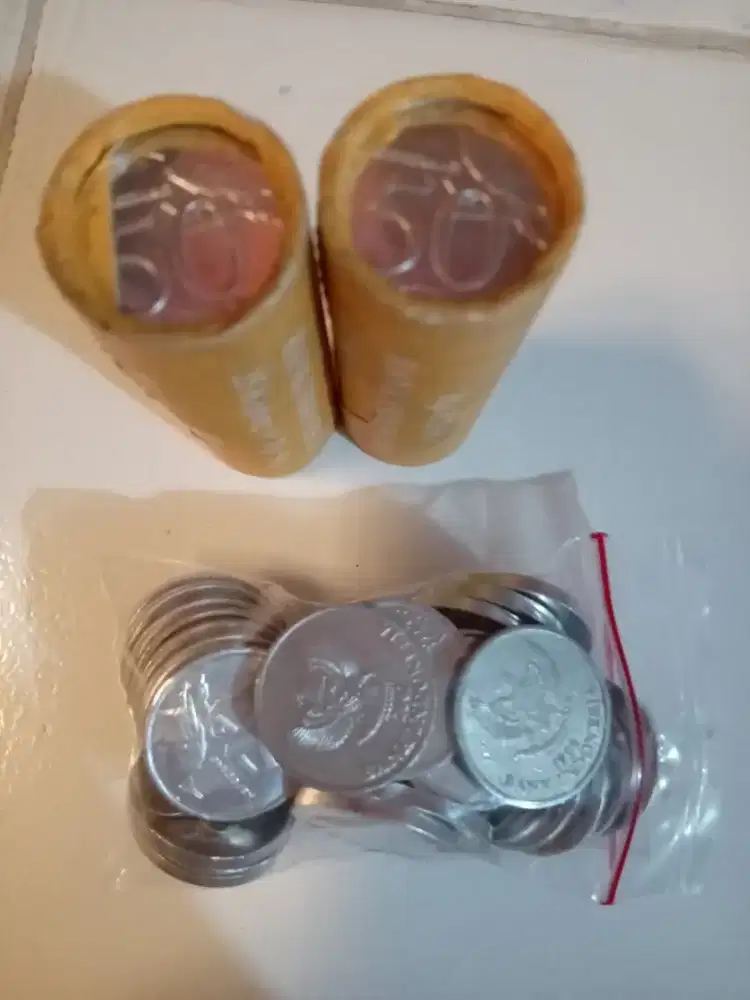 Uang koin 50 rupiah thn 1999 dan 2002