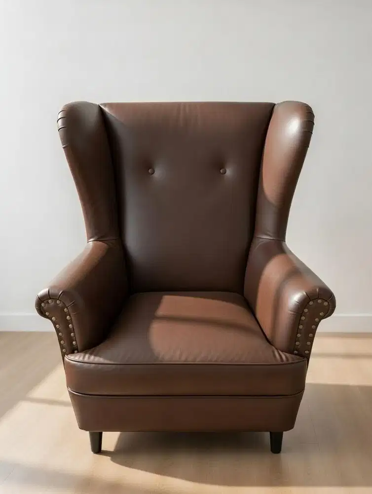 Set Kursi Single Sofa Wingback + Ottoman (Footstool)