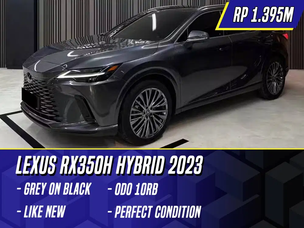 Lexus RX350h Hybrid 2023 Grey on Black Abu-abu Abu RX 350h RX350 350