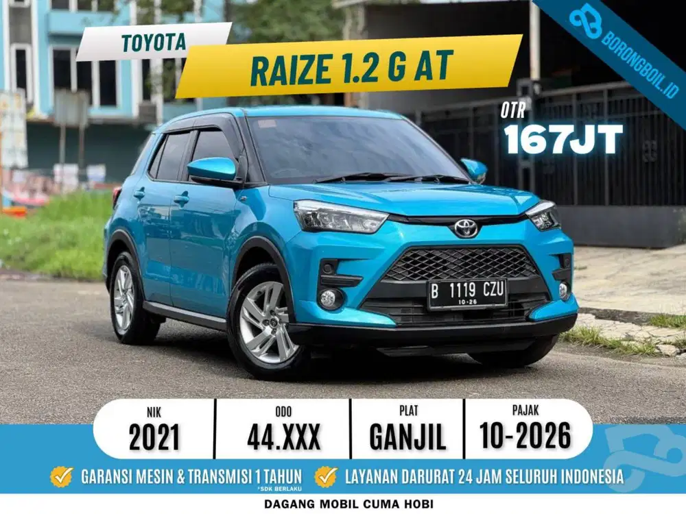 Toyota Raize 1.2 G AT Biru Metalik 2021/2022 rocky