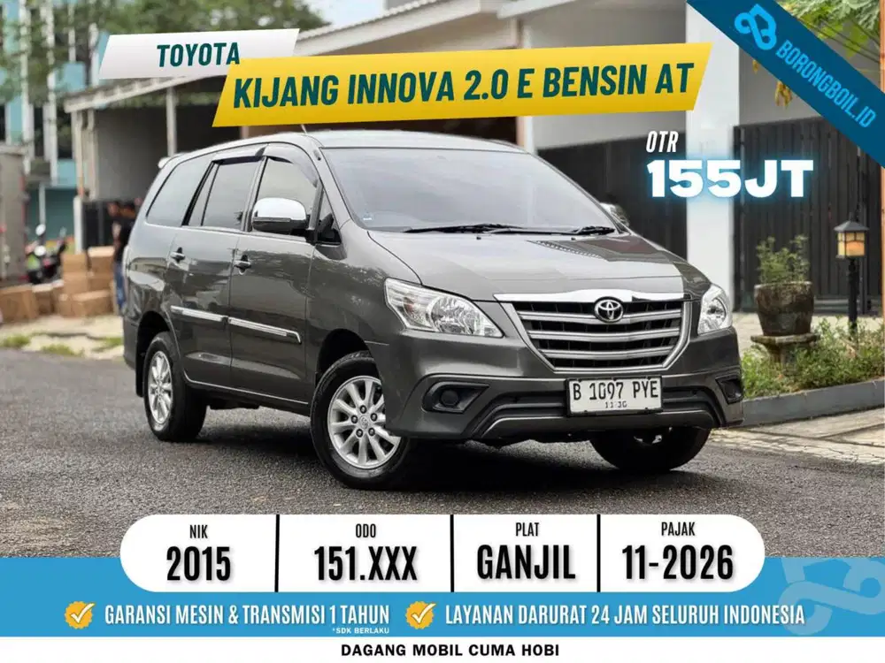 Toyota Innova 2.0 E Bensin AT Abu abu 2015 / 2016