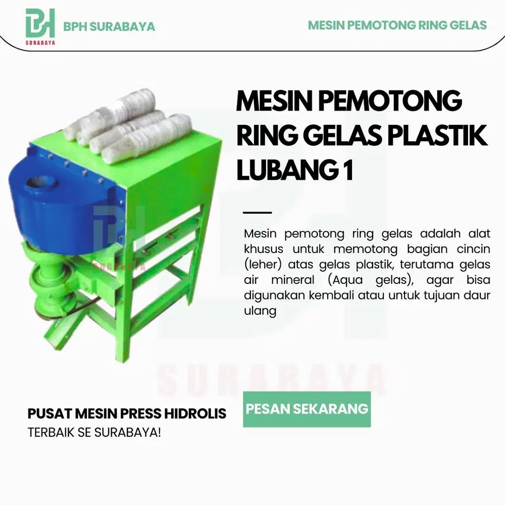 Mesin Pemotong Ring Gelas Plastik Lubang 1 Termurah