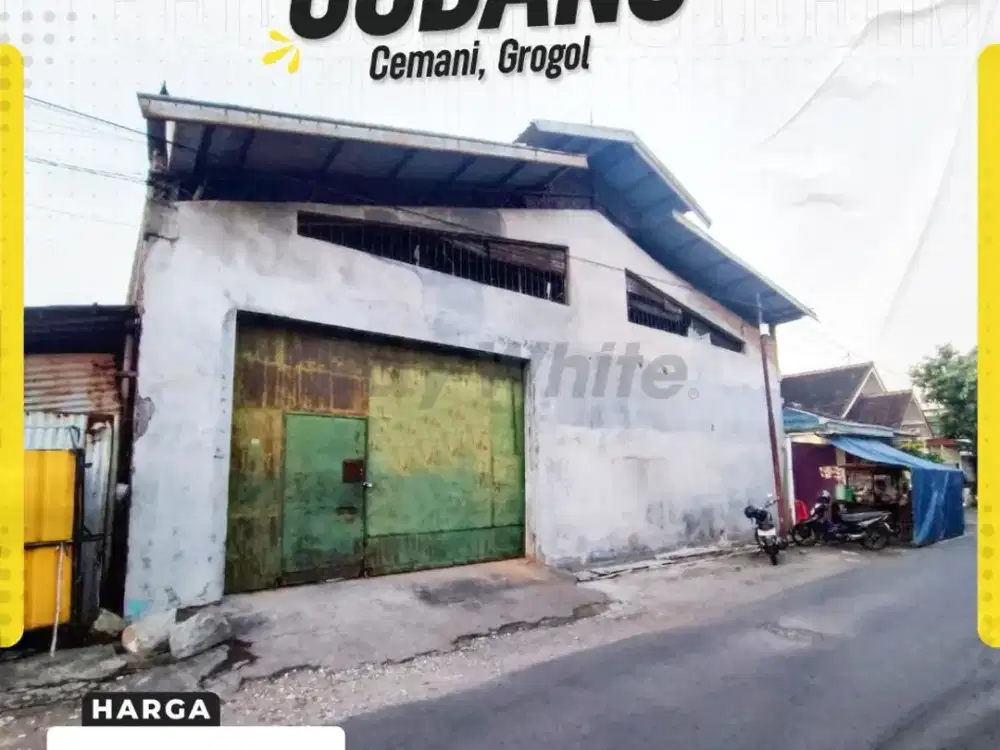 Dijual Gudang Siap Pakai Akses truk Ex batik Cup di Cemai Grogol Sukoharjo