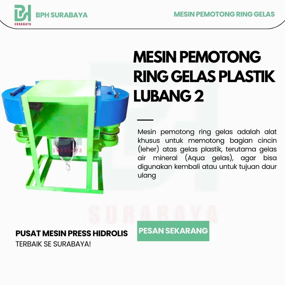 Mesin Pemotong Ring Gelas Plastik Berbagai Gelas Plastik Lubang 2