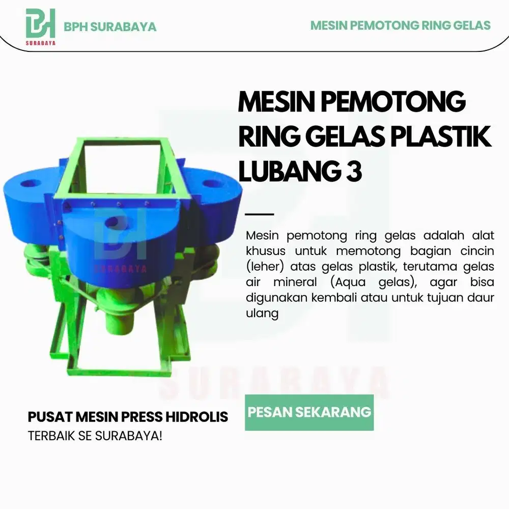 Mesin Pemotong Ring Gelas Lubang 3 Termurah Untuk potong gelas plastik