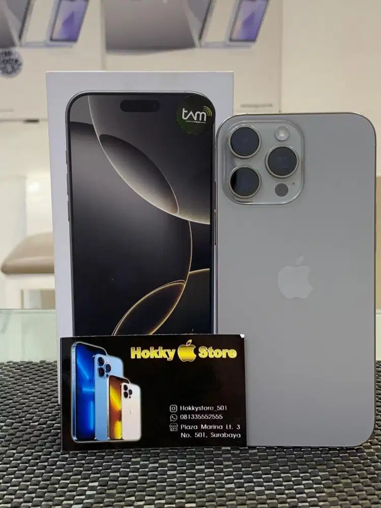 Iphone 16promax/256gb Natural titanium garansi ibox April 2026 bh 91%
