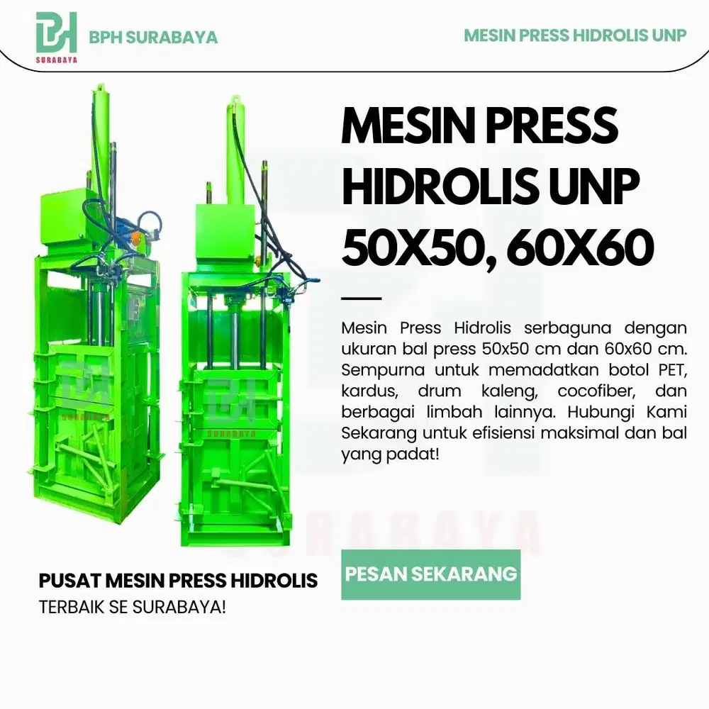 Mesin Press Hidrolik 50x50, 60x60 termurah se indonesia