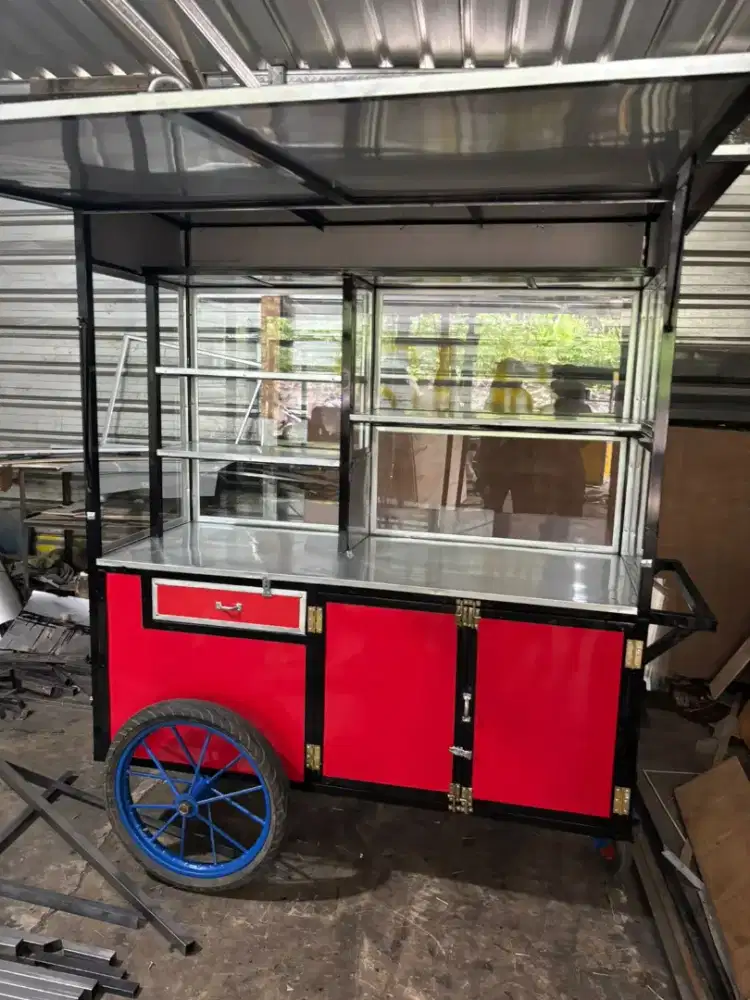 Jual gerobak besi dan kayu murah (COD)