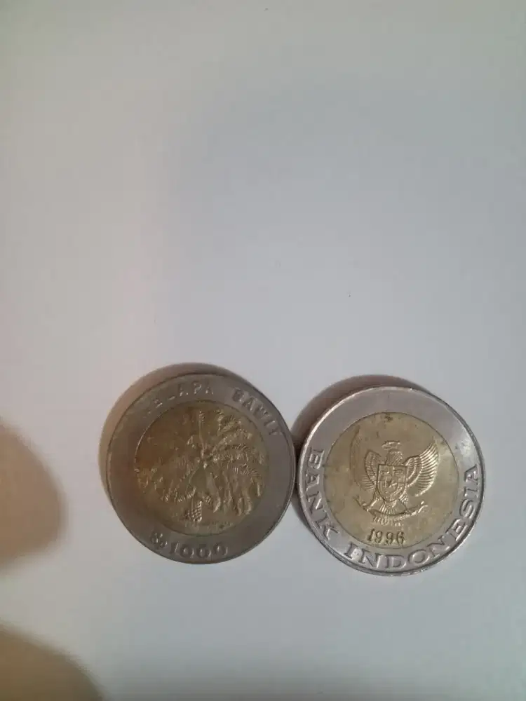 Uang koin 1000 pohon kelapa 1996