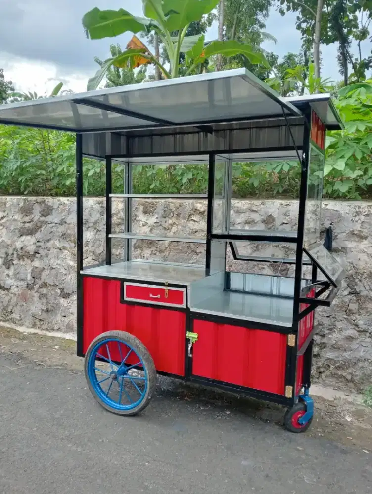 Jual gerobak besi dan kayu murah (COD)