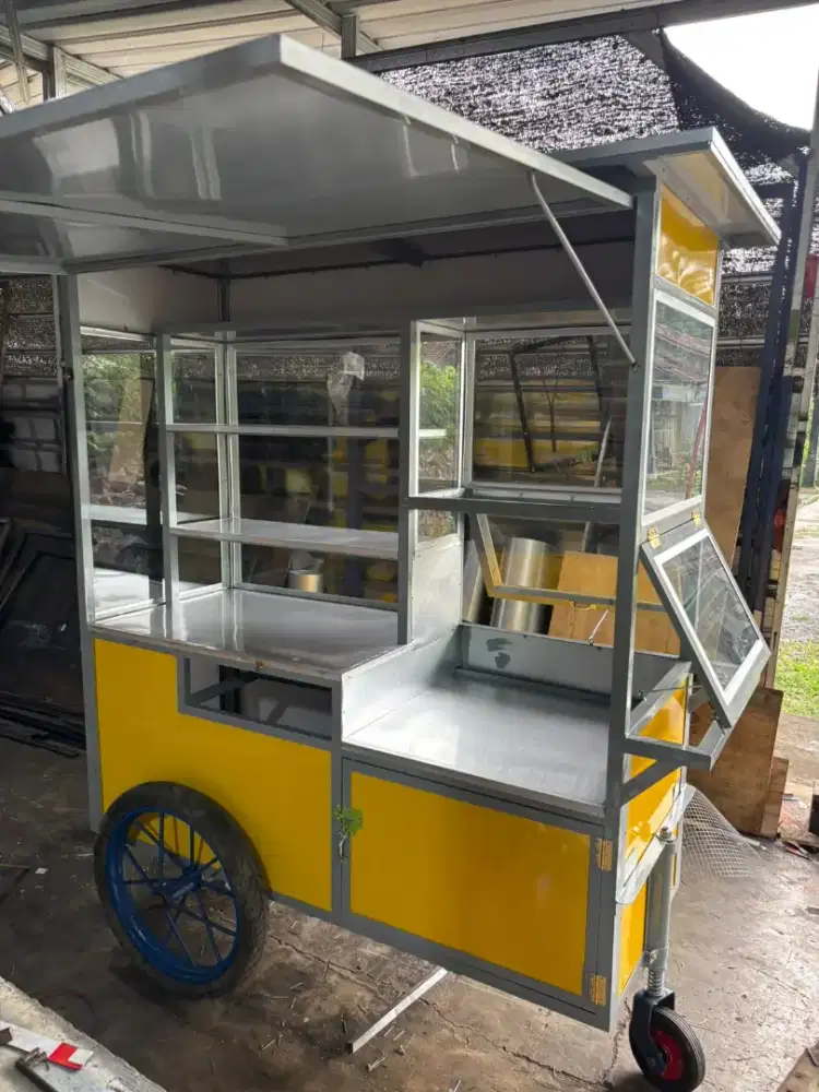 Jual gerobak besi dan kayu murah (COD)