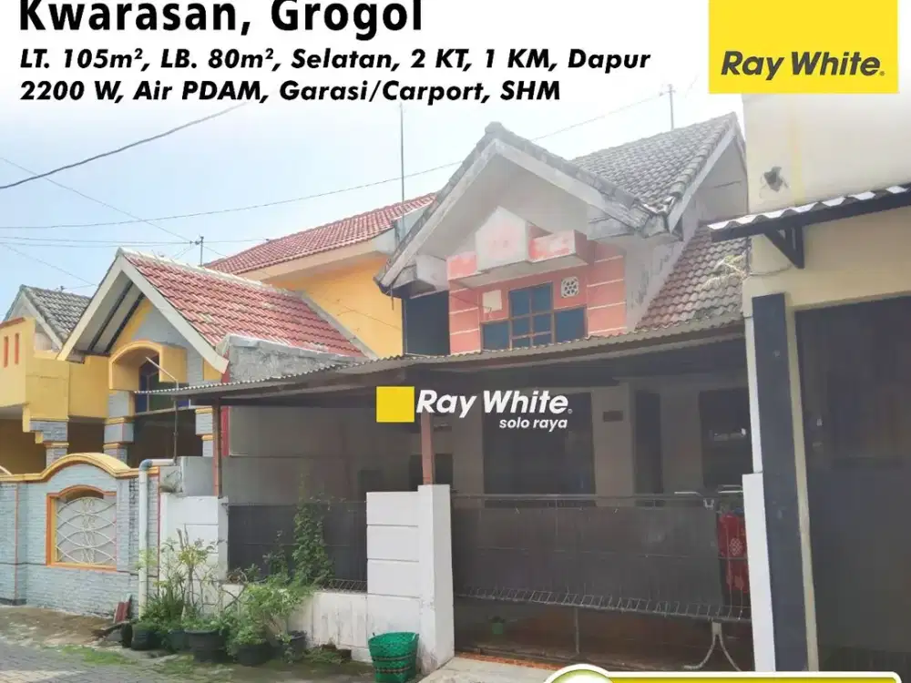 Rumah Cluster Siap Huni Akses Simpangan 2Kamar Di Solo baru Grogol Sukoharjo